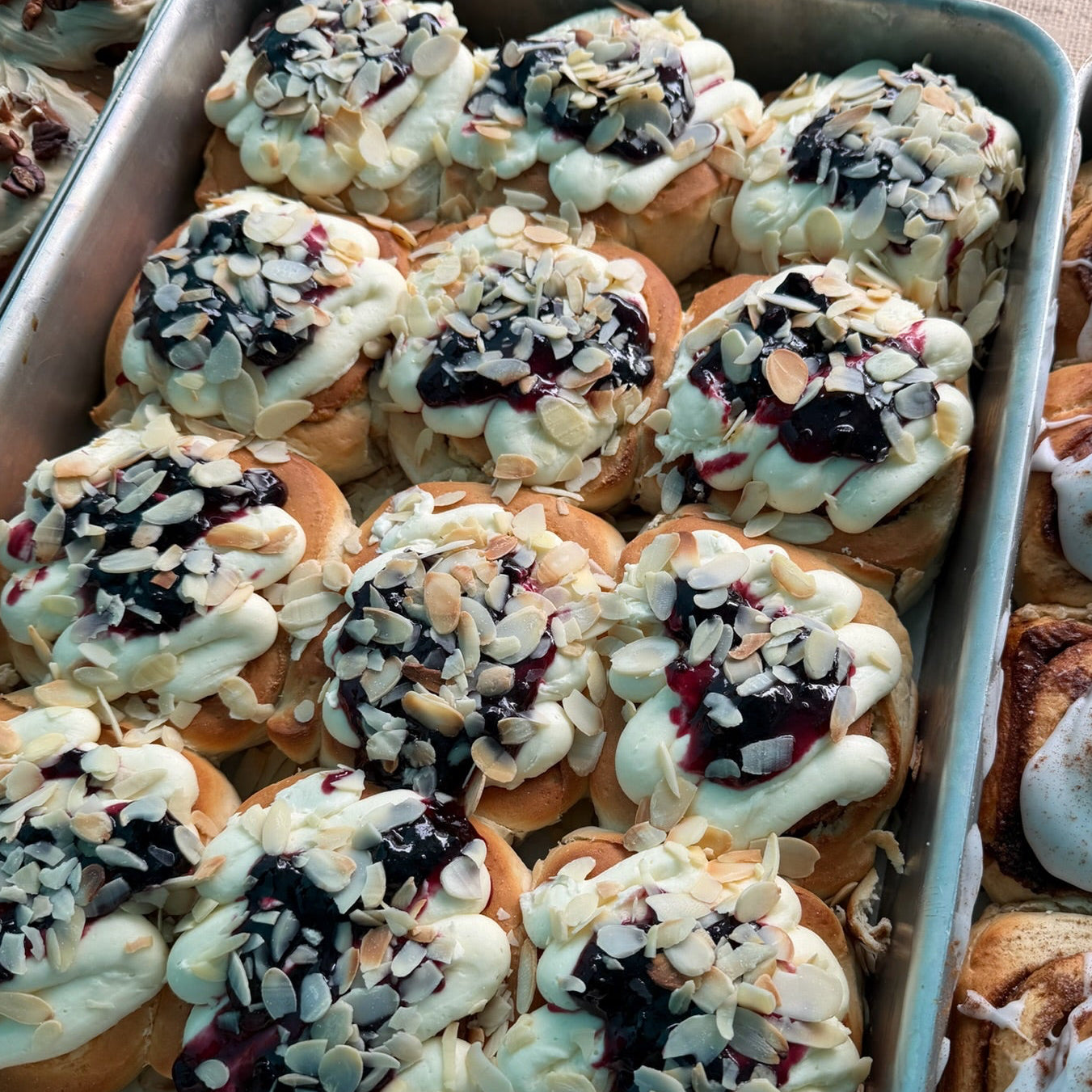 Cherry Almond Buns 4 Pack