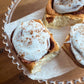 Cinnamon buns on display