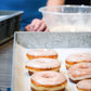 Freshly made glazed Ring Doughnuts from Crazydayz Newbury