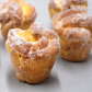 Lemon buns with lemon curd sprinkled in sugar